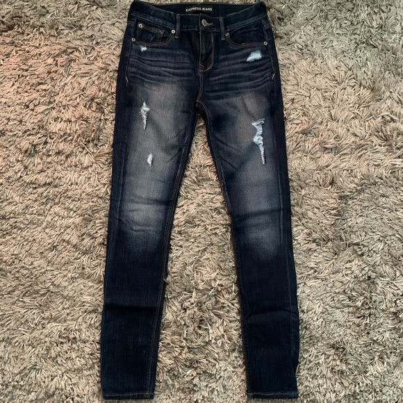 Express Mid Rise Jean Legging - Picture 1 of 8